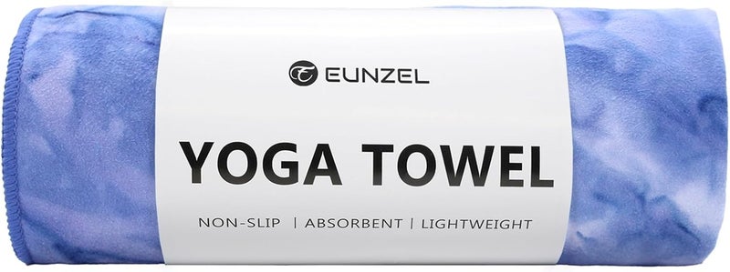 Eunzel Hot Yoga Towel Non-Slip Yoga Mat Towel Ultra-Absorbent Microfiber Towel for Hot Yoga, Pilates，Bikram and Workout 26.5"x 72" - Image 1
